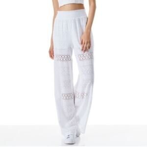 Alice + Olivia White Lace Pants